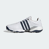 ADIDAS MEN'S TOUR360 22 GOLF SHOES - Cloud White / Collegiate Navy / Silver Metallic
