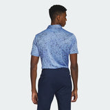 ADIDAS MEN'S JACQUARD GOLF POLO SHIRT - Blue Fusion / Collegiate Navy / Lucid Blue