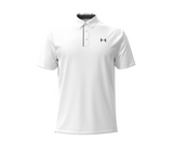 UNDER ARMOUR MEN'S TECH GOLF POLO - WHITE / GRAPHITE