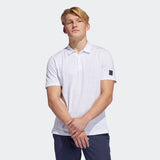 ADIDAS MEN'S ADICROSS THREE BELOW GOLF POLO SHIRT - WHITE