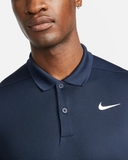 NIKE MEN'S DRI-FIT VICTORY GOLF POLO SHIRT - OBSIDIAN/WHITE