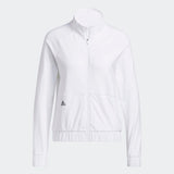 ADIDAS WOMEN'S BOMBER GOLF JACKET - WHITE
