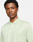 NIKE MEN'S DRI-FIT VICTORY MICRO PRINT GOLF POLO SHIRT - SEAFOAM/WHITE