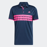 ADIDAS MEN'S CORE GOLF POLO SHIRT - CREW NAVY / SCREAMING PINK