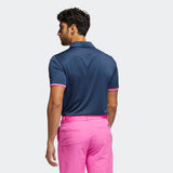 ADIDAS MEN'S CORE GOLF POLO SHIRT - CREW NAVY / SCREAMING PINK