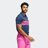 ADIDAS MEN'S CORE GOLF POLO SHIRT - CREW NAVY / SCREAMING PINK
