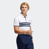 ADIDAS MEN'S CORE GOLF POLO SHIRT - WHITE / CREW NAVY