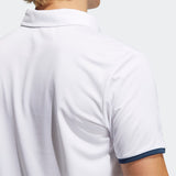 ADIDAS MEN'S CORE GOLF POLO SHIRT - WHITE / CREW NAVY