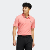 ADIDAS MEN'S DRIVE HEATHER GOLF POLO SHIRT - SEMI TURBO MEL