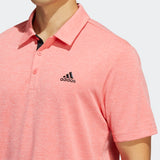 ADIDAS MEN'S DRIVE HEATHER GOLF POLO SHIRT - SEMI TURBO MEL