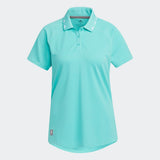 ADIDAS WOMEN'S EQUIPMENT PRIMEGREEN GOLF POLO SHIRT - ACID MINT