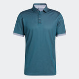 ADIDAS MEN'S EQUIPMENT TWO-TONE MESH GOLF POLO SHIRT - White / Wild Teal