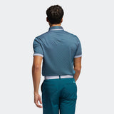 ADIDAS MEN'S EQUIPMENT TWO-TONE MESH GOLF POLO SHIRT - White / Wild Teal