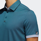 ADIDAS MEN'S EQUIPMENT TWO-TONE MESH GOLF POLO SHIRT - White / Wild Teal