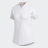 ADIDAS WOMEN'S ULTIMATE365 PRINTED GOLF POLO SHIRT - WHITE
