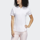 ADIDAS WOMEN'S ULTIMATE365 PRINTED GOLF POLO SHIRT - WHITE