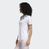 ADIDAS WOMEN'S ULTIMATE365 PRINTED GOLF POLO SHIRT - WHITE