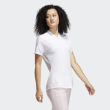 ADIDAS WOMEN'S ULTIMATE365 PRINTED GOLF POLO SHIRT - WHITE