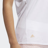 ADIDAS WOMEN'S ULTIMATE365 PRINTED GOLF POLO SHIRT - WHITE