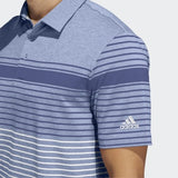 ADIDAS MEN'S ULTIMATE365 ENGINEERED HEATHERED GOLF POLO SHIRT - TRAROY / SKYTIN / LGBLME