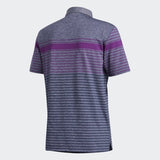 ADIDAS MEN'S ULTIMATE365 ENGINEERED HEATHERED GOLF POLO SHIRT - GLOPRP / PRPTNT / COLNAV