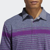 ADIDAS MEN'S ULTIMATE365 ENGINEERED HEATHERED GOLF POLO SHIRT - GLOPRP / PRPTNT / COLNAV