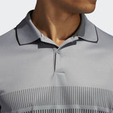 ADIDAS MEN'S KEY SPORT GOLF POLO SHIRT - GRETHR/GREFIV/BLACK