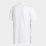 ADIDAS MEN'S KEY SPORT GOLF POLO SHIRT - WHITE/CONAVY/SYELLO