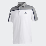 ADIDAS MEN'S ULTIMATE365 COLORBLOCK GOLF POLO SHIRT - WHITE/GRTHME
