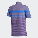 ADIDAS MEN'S ULTIMATE365 ENGINEERED HEATHERED GOLF POLO SHIRT - GLOBLU/GLOPRP/TEPRME