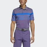 ADIDAS MEN'S ULTIMATE365 ENGINEERED HEATHERED GOLF POLO SHIRT - GLOBLU/GLOPRP/TEPRME