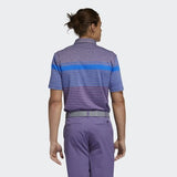 ADIDAS MEN'S ULTIMATE365 ENGINEERED HEATHERED GOLF POLO SHIRT - GLOBLU/GLOPRP/TEPRME