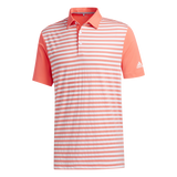 ADIDAS MEN'S ULTIMATE365 STRIPE GOLF POLO SHIRT - FLARED/WHITE
