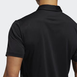 ADIDAS MEN'S NOVELTY COLORBLOCK GOLF POLO SHIRT - BLACK / BLACK MELANGE