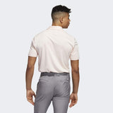 ADIDAS MEN'S NOVELTY COLORBLOCK GOLF POLO SHIRT - PINK TINT / GREY THREE MEL