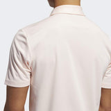 ADIDAS MEN'S NOVELTY COLORBLOCK GOLF POLO SHIRT - PINK TINT / GREY THREE MEL