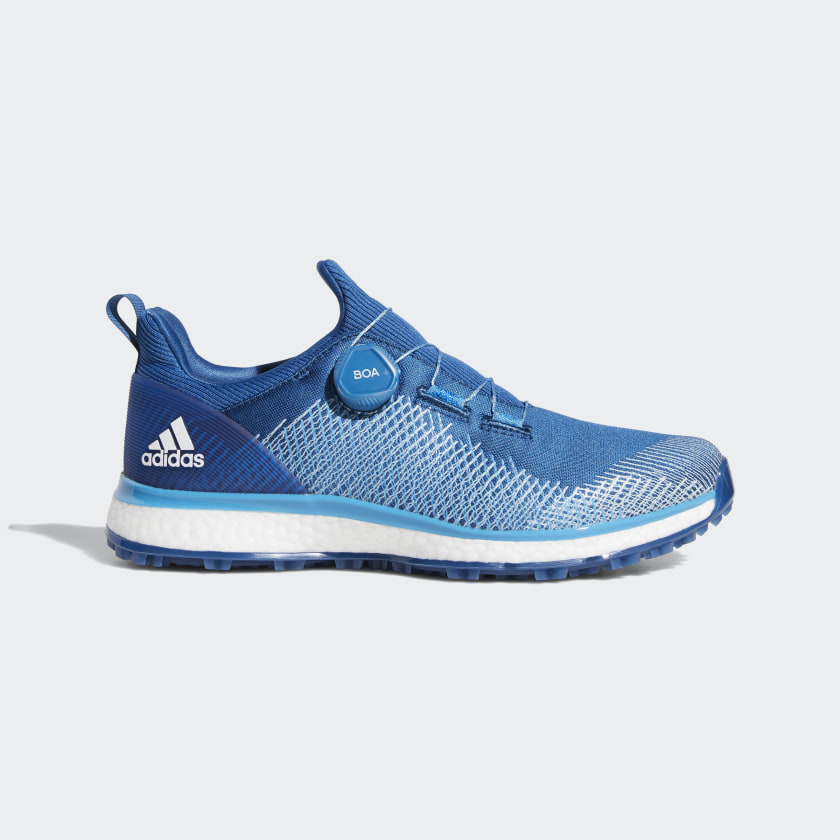 ADIDAS MEN S FORGEFIBER BOA GOLF SHOES DARK MARINE SHOCK CYAN