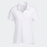 ADIDAS WOMEN'S GO-TO PRIMEGREEN SHORT SLEEVE GOLF POLO SHIRT - WHITE
