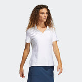 ADIDAS WOMEN'S GO-TO PRIMEGREEN SHORT SLEEVE GOLF POLO SHIRT - WHITE