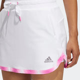 ADIDAS WOMEN'S GRADIENT 15-INCH GOLF SKORT - WHITE / PINK