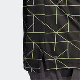 ADIDAS MEN'S LINES JACQUARD GOLF POLO SHIRT - BLACK PULSE LIME