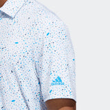 ADIDAS MEN'S FLAG PRINT GOLF POLO - BLURUS/SEMIRU/CRENAV