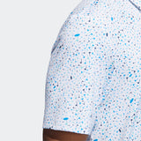 ADIDAS MEN'S FLAG PRINT GOLF POLO - BLURUS/SEMIRU/CRENAV
