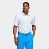 ADIDAS MEN'S FLAG PRINT GOLF POLO - BLURUS/SEMIRU/CRENAV