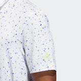 ADIDAS MEN'S FLAG PRINT GOLF POLO - PULLIM/LPURPL/LEGIND