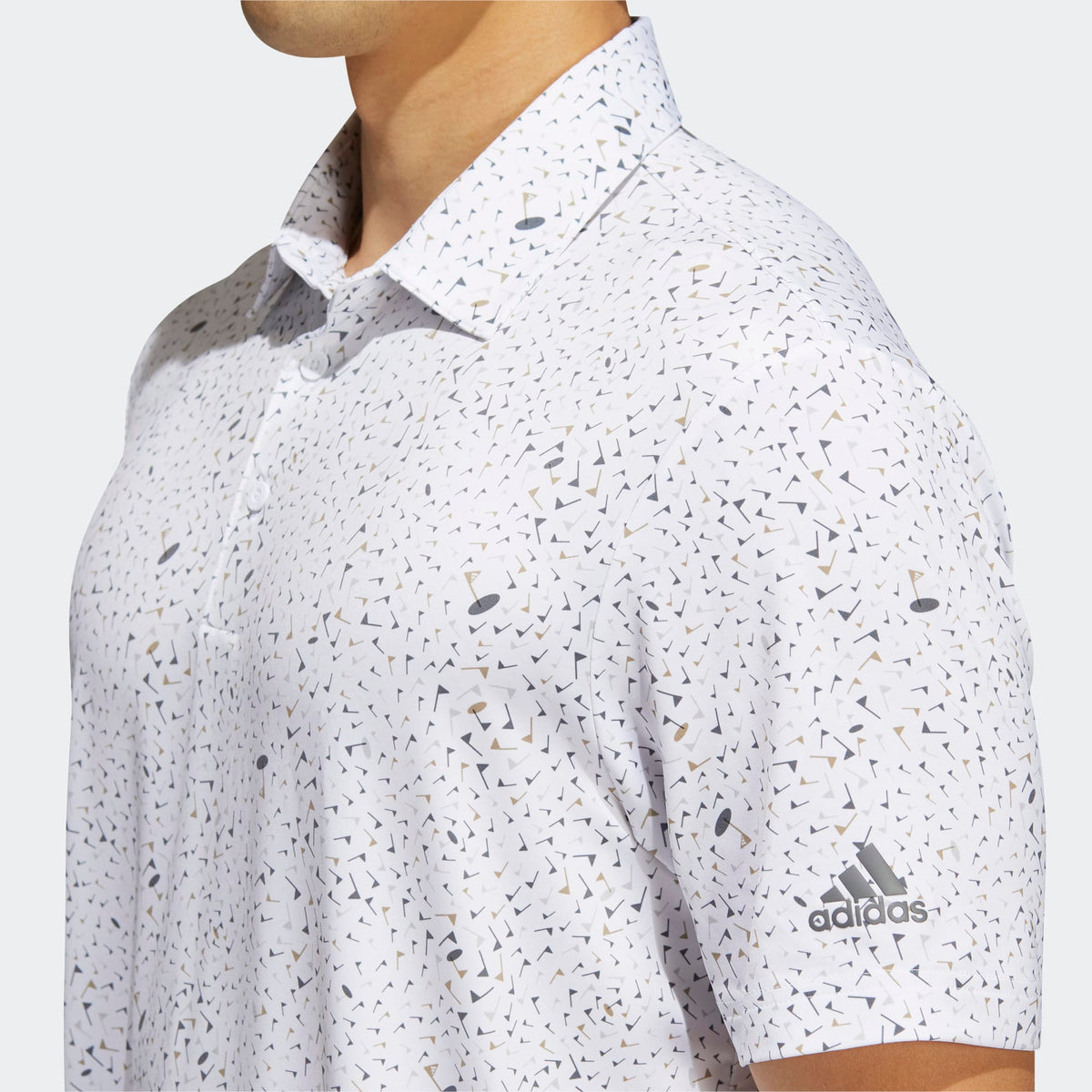 ADIDAS MEN'S FLAG PRINT GOLF POLO GREFOU/HEMP/GRETWO Pin High UAE