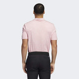 ADIDAS MEN'S ABSTRACT PRINT GOLF POLO SHIRT - ALMOST PINK / SEMI TURBO