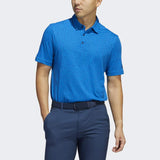 ADIDAS MEN'S ABSTRACT PRINT GOLF POLO SHIRT - BLUE RUSH / CREW NAVY
