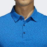 ADIDAS MEN'S ABSTRACT PRINT GOLF POLO SHIRT - BLUE RUSH / CREW NAVY