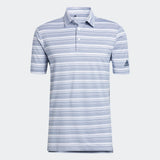 ADIDAS MEN'S HEATHER SNAP GOLF POLO SHIRT - CREW NAVY / WHITE